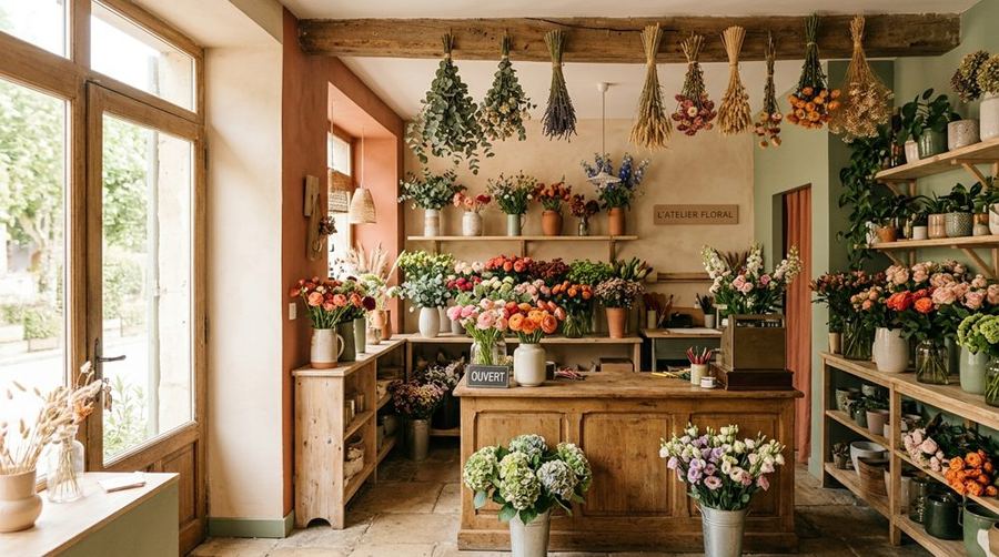 Atelier Floral — boutique de fleuriste artisanal, client réel